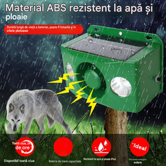 ✨🐅Senzor solar cu ultrasunete, senzor infraroșu pentru repelent de șoareci de exterior, repelent pentru păsări și repelent pentru insecte cu conectare la sol