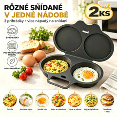 🎁2 kusy 480 Kč💥Mikrovlnný vařič na vejce: dvojitá nádoba, nepřilnavá a snadno se čistí.🏠