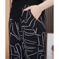 🔥Oferta ograniczona czasowo-50% zniżki🔥[S-4XL]Modne obcisłe spodnie z nogawkami wiosna i lato casual duży rozmiar【45-95kg】