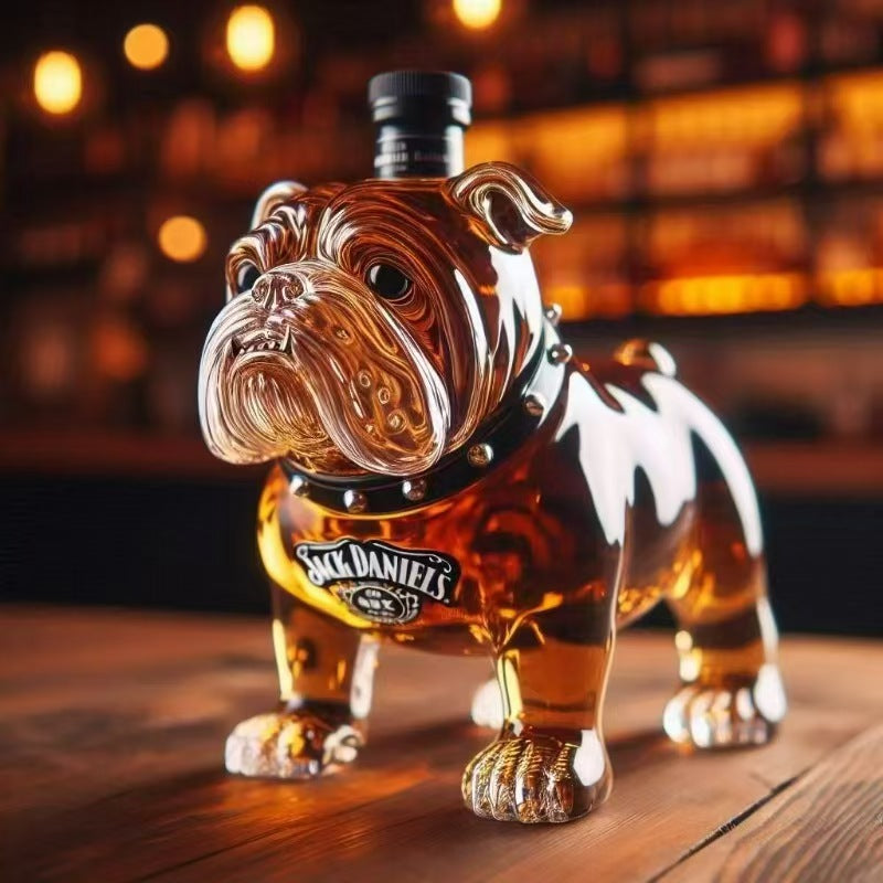 🐶【Oferta por tempo limitado】Uma divertida e peculiar garrafa de whisky em forma de buldogue francês