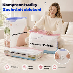 👕📦【🔥5 kusů 630 Kč】Kompresní sáčky na uložení oblečení, nevyžadují vysávání, zesílená konstrukce.