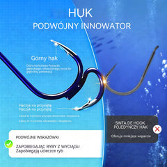 🔥 Kup 1 zestaw, drugi GRATIS! 🎣 20 szt. Ultra ostre podwójne haczyki — więcej brań, mniej straconych ryb! ❤️