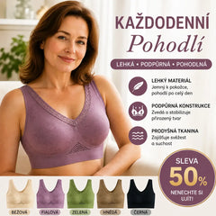 😍❤️【3 kusů】✨Dámská krajková podprsenka bez kostic s vysokou oporou