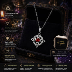 🔥 Tylko 99 zł! 🔮 Naszyjnik z Węzłem Czarownicy i Kamieniem Naturalnym 💞 Ochrona dla Ciebie i Twoich Bliskich