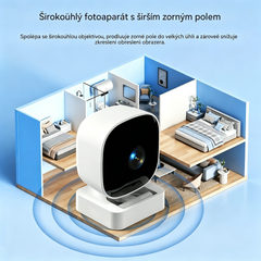 Kamera s vysokým rozlíšením a inteligentným monitorovacím systémom pre domácnosť s funkciou diaľkového bezdrôtového Wi-Fi pripojenia, infračerveného nočného videnia a obojsmerného zvuku.