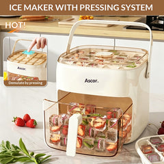 🧊Quick Ice Making ✨ Ice Maker + Ice Storage Container