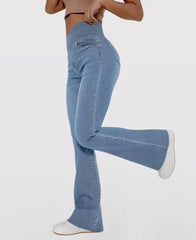 👖【Sleva 50 % na omezenou dobu】✨ – džíny s vysokým pasem, zeštíhlující a formující hýždě