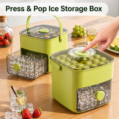 🧊Ice Cube Tray with Lid – One-Press, Effortless Ice Release