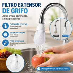 🚰 150 filtrů   30 suchých zipů✨ Protiprskací filtr na kuchyňský kohoutek | Filtruje sedimenty, rez a nečistoty během několika sekund 💧
