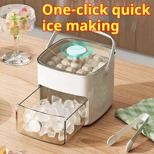 🧊Ice Cube Tray with Lid – One-Press, Effortless Ice Release