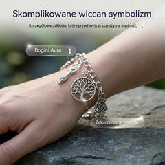 🔥 Kup 1, drugą otrzymasz GRATIS! ✨ Regulowana bransoletka vintage z mistycznymi zawieszkami dla kobiet 🔮 Idealna do stylizacji boho, gotyckich i na prezent 🎁