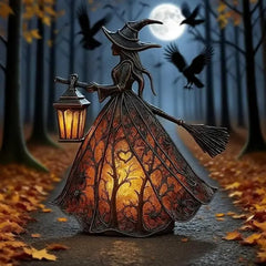 🧙‍♀️ Čarodějnická lampa – děsivá gotická lucernová dekorace, unikátní stolní lampa jako ozdoba, noční světlo s nožičkami, vhodné do domácnosti, na verandu, do kanceláře i na výzdobu oslav.