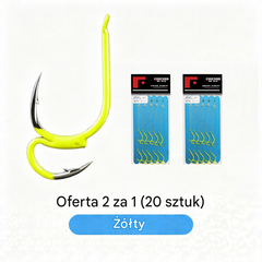 🔥 Kup 1 zestaw, drugi GRATIS! 🎣 20 szt. Ultra ostre podwójne haczyki — więcej brań, mniej straconych ryb! ❤️