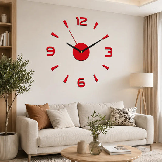 🕒✨ Zegar ścienny 3D LED – bez wiercenia! Zamontuj w kilka minut i odmień swoje wnętrze 🏠