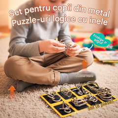 [Set de 3 piese] Jucării pentru copii, inel inteligent de tragere, dezvoltă creierul copiilor