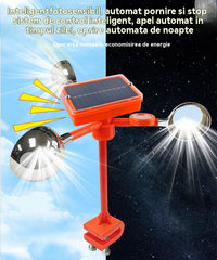 🐦🦉【NEW】Nou respingător de păsări cu voce reglabilă, cu energie solară eoliană, modernizat