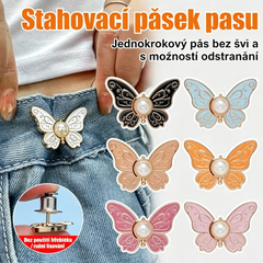 🌸🦋 Kupte 5 kusů a získejte 5 kusů zdarma 🎁💜 Odnímatelná nastavitelná přezka ve tvaru motýla: Není potřeba žádné nářadí, perfektně se hodí k džínám, sukním a šatům ✨👗💃