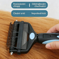🐱🐶Multifunkční peří 3 v 1 pro odpojování srstí domácích zvířat, hříba pro odstraňování srstí psů a koček.