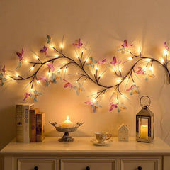 🦋✨ Flexibilní LED světla ve tvaru popínavé větve s motýly – vytvořte ve svém domově kouzelnou a útulnou atmosféru 💡