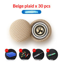 [30 pieces] Car roof tarpaulin detached, secured with nail clips, allowing for easy modification and restoration of car interior without disassembly (includes installation tool kit + screwdriver + towel)