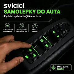 🚗 Fluorescenční samolepky na tlačítka auta | Najděte ovládací prvky okamžitě i v noci
