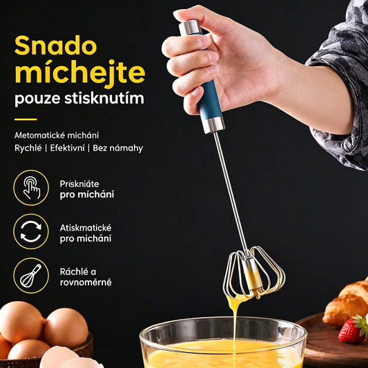 510 Kč【2dílná sada】Poloautomatický šlehač vajec z nerezové oceli