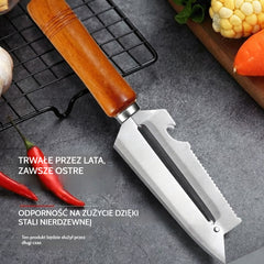 🥕【Kup 2, dostaj 2 za darmo】2 sztuki za 89 zł✨ Wielofunkcyjna obieraczka kuchenna: Wykonana ze stali nierdzewnej z ergonomiczną rączką, idealna do owoców, warzyw i mięsa 🔪