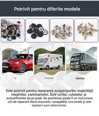 30 piese 🔥 Acoperișul mașinii se desprinde. Fixați baza de susținere cu cuie. Modificați și renovați interiorul mașinii fără a o dezasambla.